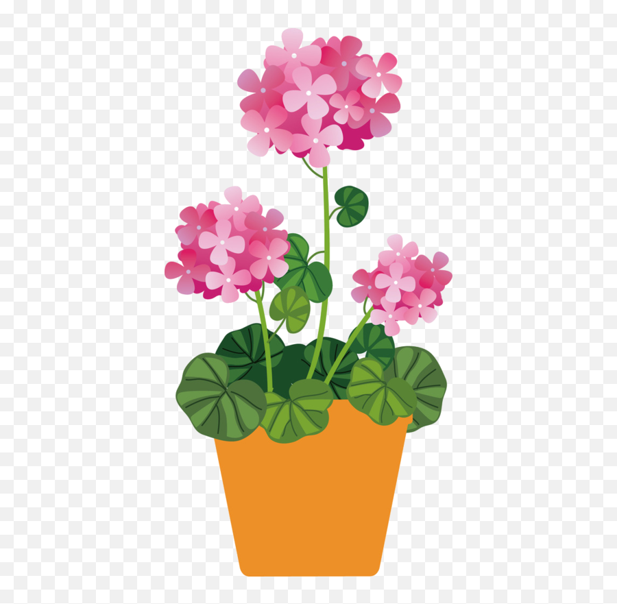 Download E2576a88 - Pink Flowers Pot Clipart Full Size Png Flower Pot Png Clipart,Flowers Clipart Png