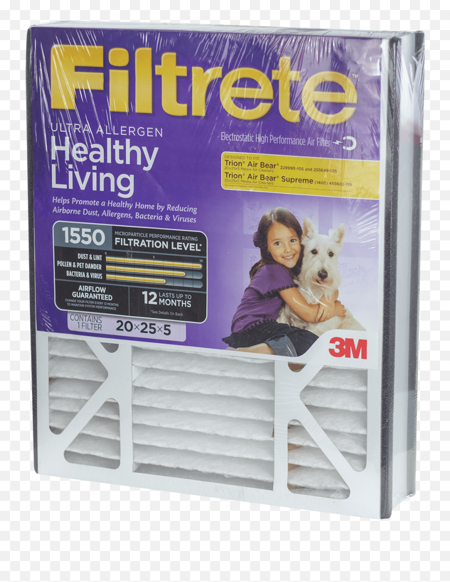 3m Filtrete Healthy Living 1550 Mpr 5 - Inch Ultra Allergen Reduction Filters Air Filters For Allergies Png,Dog Filter Png
