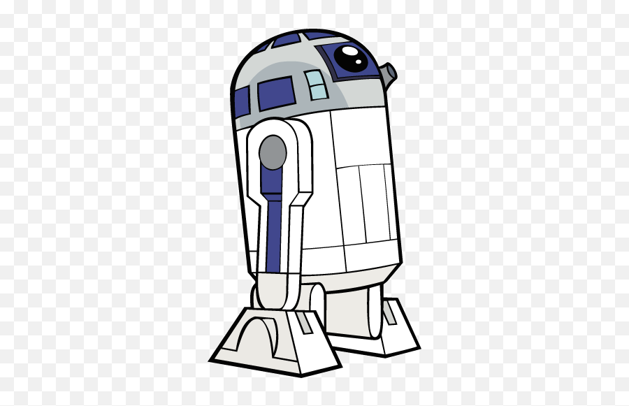 Cartoon Star Wars R2d2 - Clip Art Library R2d2 Star Wars Clipart Png,R2d2 Transparent