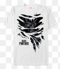 Ripped Black Panther T - Shirt Black Panther Designs Black And White Png,T'challa Png
