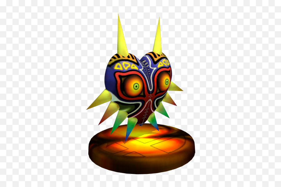 Gamecube - Super Smash Bros Melee Majorau0027s Mask Trophy Mask Super Smash Bro Trophy Png,Majoras Mask Png