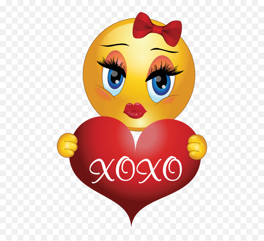 Xoxo Girl Smiley Emoticon Clipart I2clipart - Royalty Free Xoxo Smiley Png,Xoxo Png