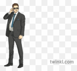 Male Adult Spy Secret Agent Detective Code English Ks2 - Tuxedo png