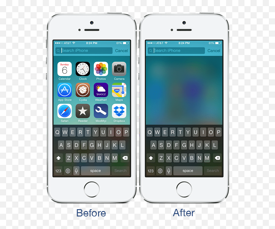 Top 30 Best Free Cydia Tweaks For Ios 7 To 712 - Teclado Iphone Blur Png,Cydia Icon Changer