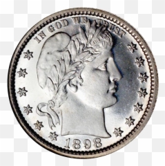 1889 Quarter Dollar Value Png - Barber Quarter,Dime Png