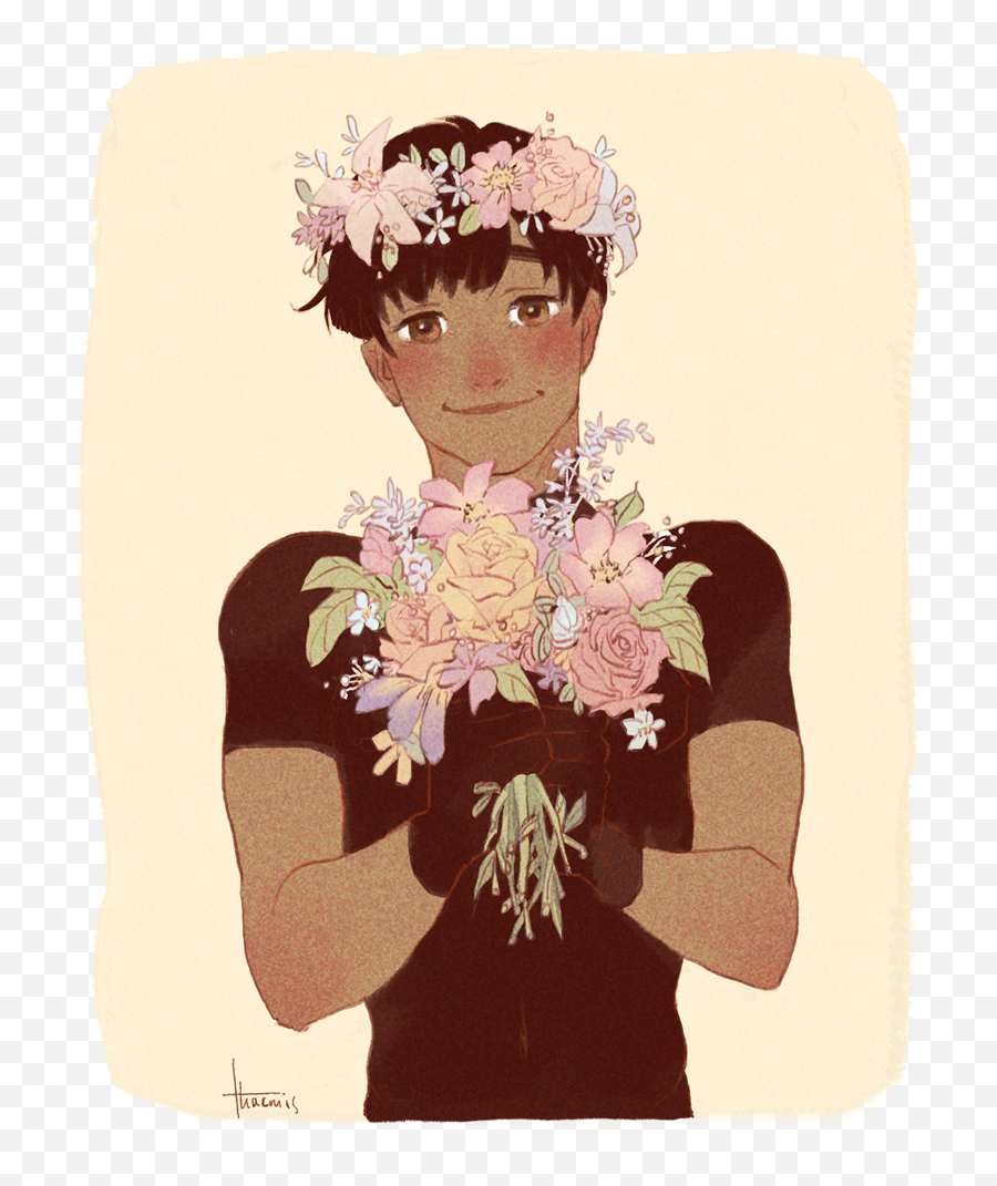 30 Phichit Yuri - Male Flower Crown Oc Png,Yuri On Ice Icon Tumblr