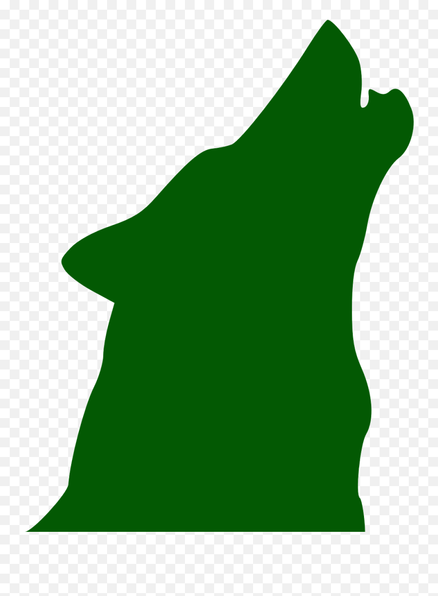Wolf Howl Silhouette Head Green Png - Wolves Howling Silhouette,Howling Wolf Icon