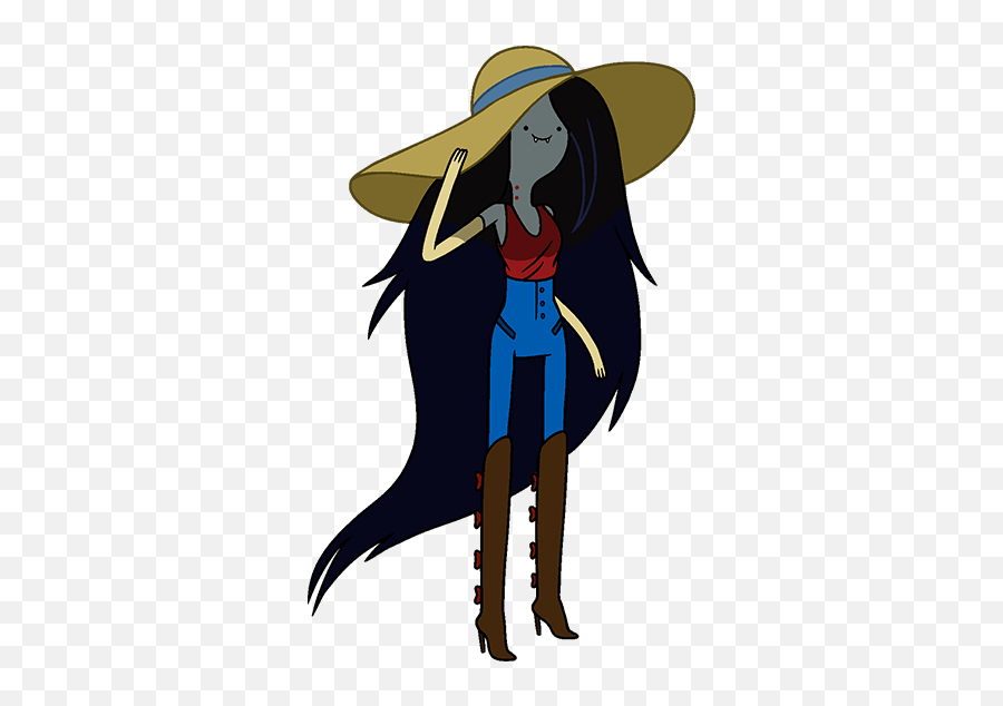 Adventure Time Marceline The Vampire Queen Holding Her Hat - Marceline The Vampire Queen Sun Hat Png,Witch Hat Transparent Background