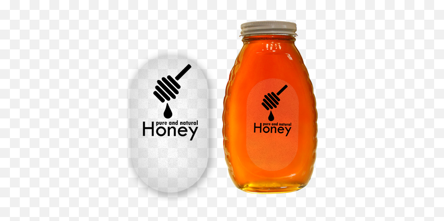 Roll Of 250 Clear Labels Unprinted Png Honey Jar