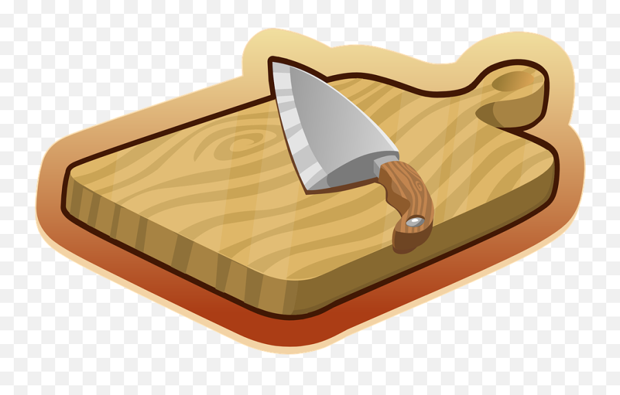 Cutting Board Brown Wooden - Cutting Board Clip Art Png,Cutting Board Png