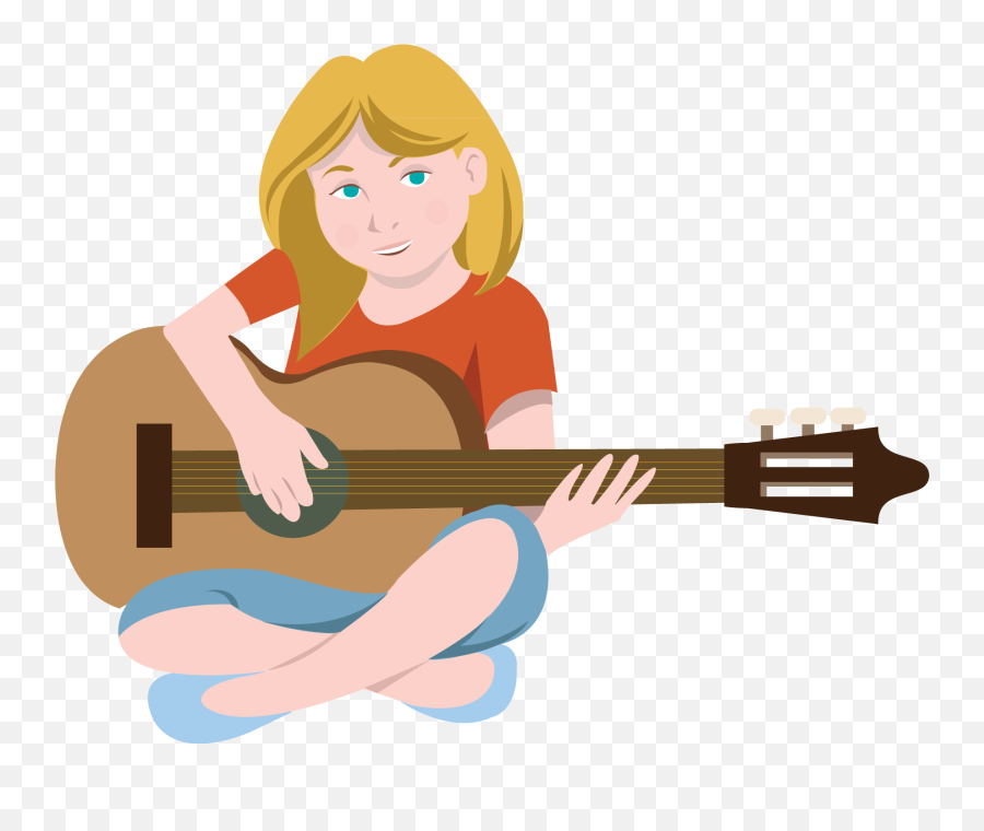 Guitar Black And White Png Picture 442552 Players Clipart - Playing The Guitar Clipart,Cartoon Guitar Png