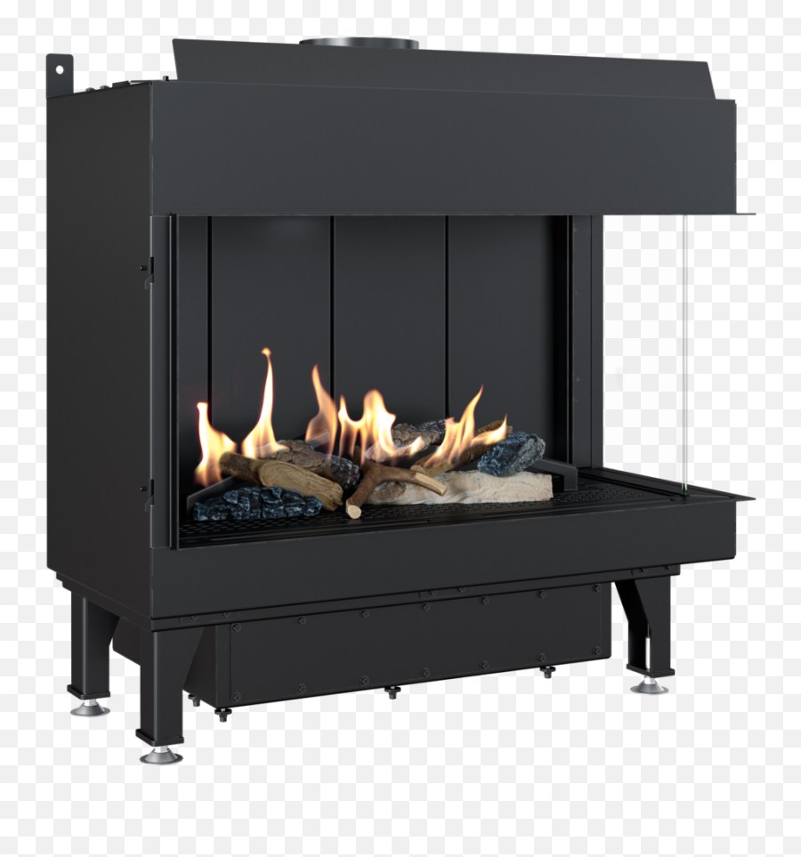 Gas Fireplace Leo 70 Right For Natural - Kominek Gazowy Wkad Png,Fireplace Fire Png