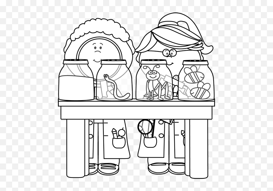 Download Free Png Science Cliparts Black - Science Experiments Coloring Page,Scientist Clipart Png