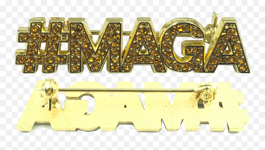 Details About Gold Crystal Maga Pin Trump Make America Great Again - Emblem Png,Maga Png