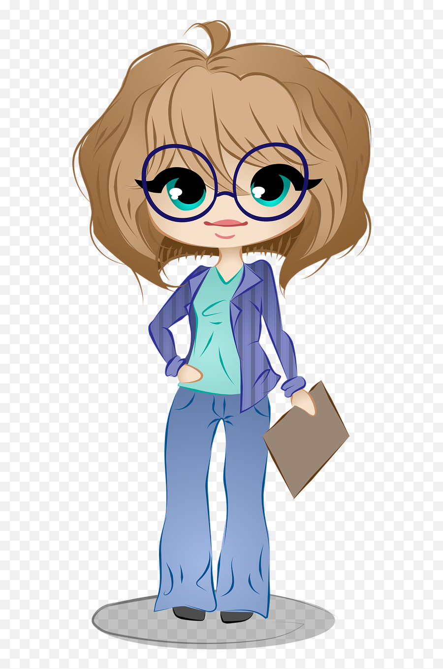 Download And Information Management Transparency Business - Chibi Girl Business Woman Png,Key Clipart Png