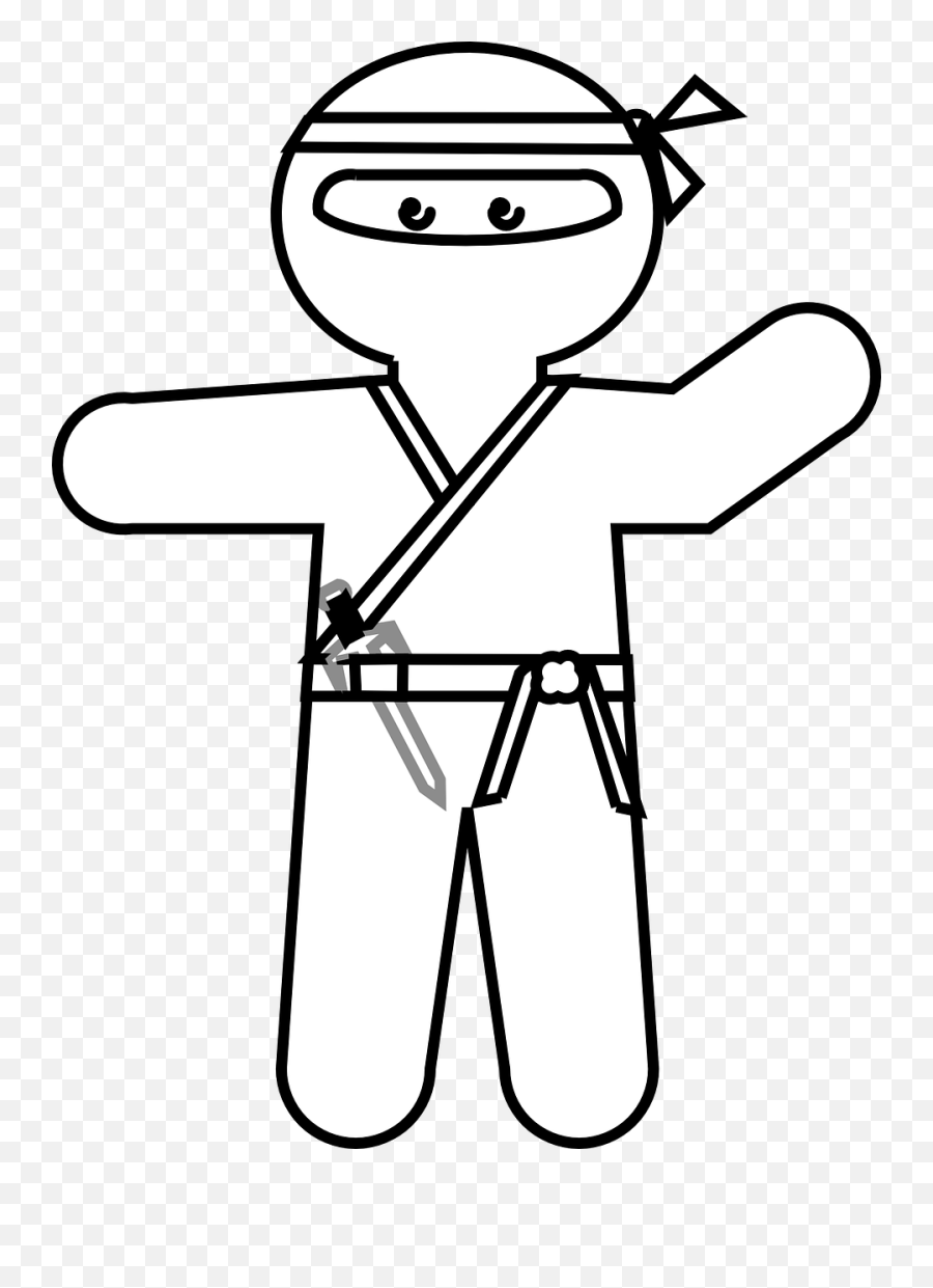 Ninja Japanese Cartoon - Free Vector Graphic On Pixabay Ninja Outline Clipart Png,Ninja Face Png
