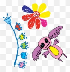 Chalk Flower Png Picture 506046 - Dibujos En Tiza Png,Sidewalk Png