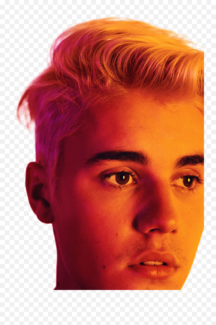 Justin Bieber Beliebers Jb Baby Orange Pink Letmeloveyo - Photoshoot Justin Bieber Id Magazine Png,Justin Bieber Hair Png