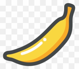 Banana Food Fruit Organic Vegan Vegetarian Icon - Fruit Icon Png