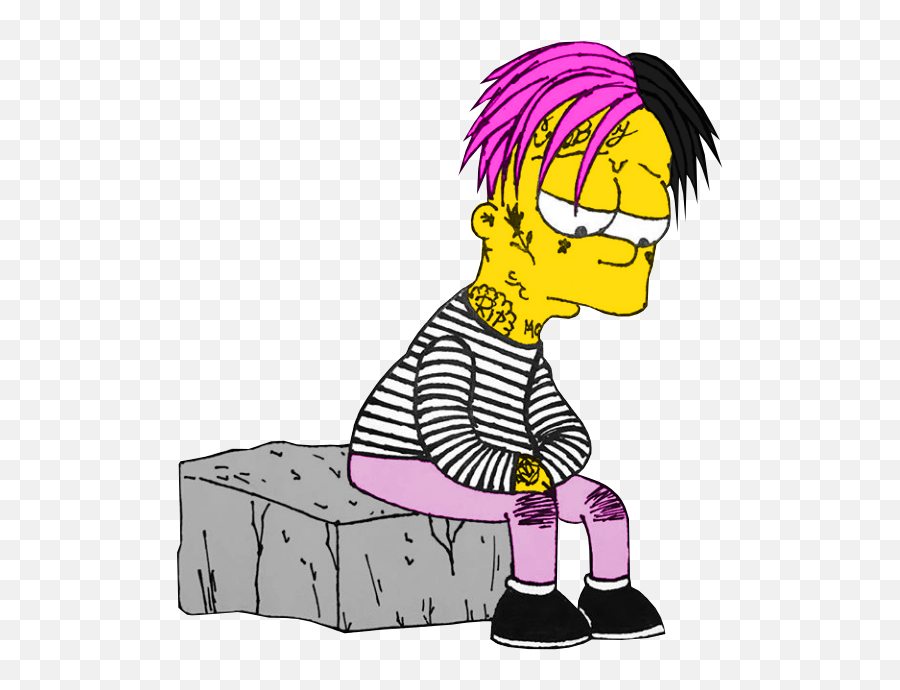 Download Snowman Lampooning Wax Museum - Bart Simpson Lil Peep Png,Lil Peep Png