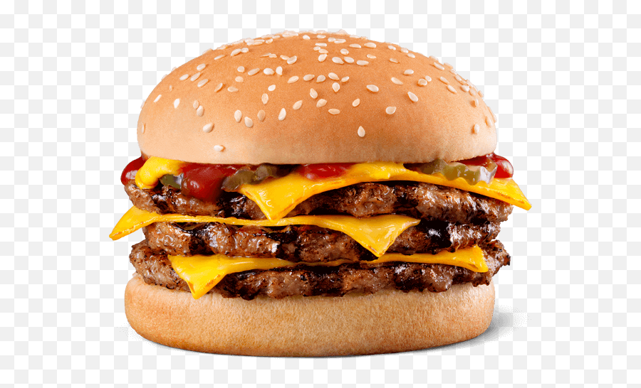 Beef Burgers - Hungry Jacku0027s Australia Triple Burger Png,Cheeseburger Png