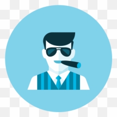 Boss Cigar Smoke Smoking Man Glasses Free Icon Of - Smoking png