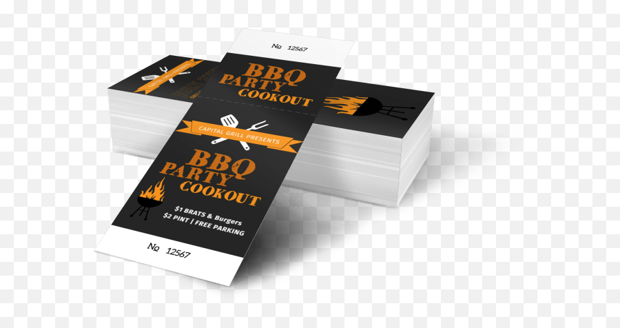 Bbq Party Cookout Ticket Template - Portable Network Graphics Png,Cookout Png