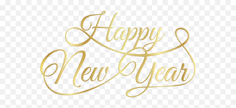 Happy New Year Golden Text Png Clipart 2020 - Happy New Year Text Png,Galaxy Background Png