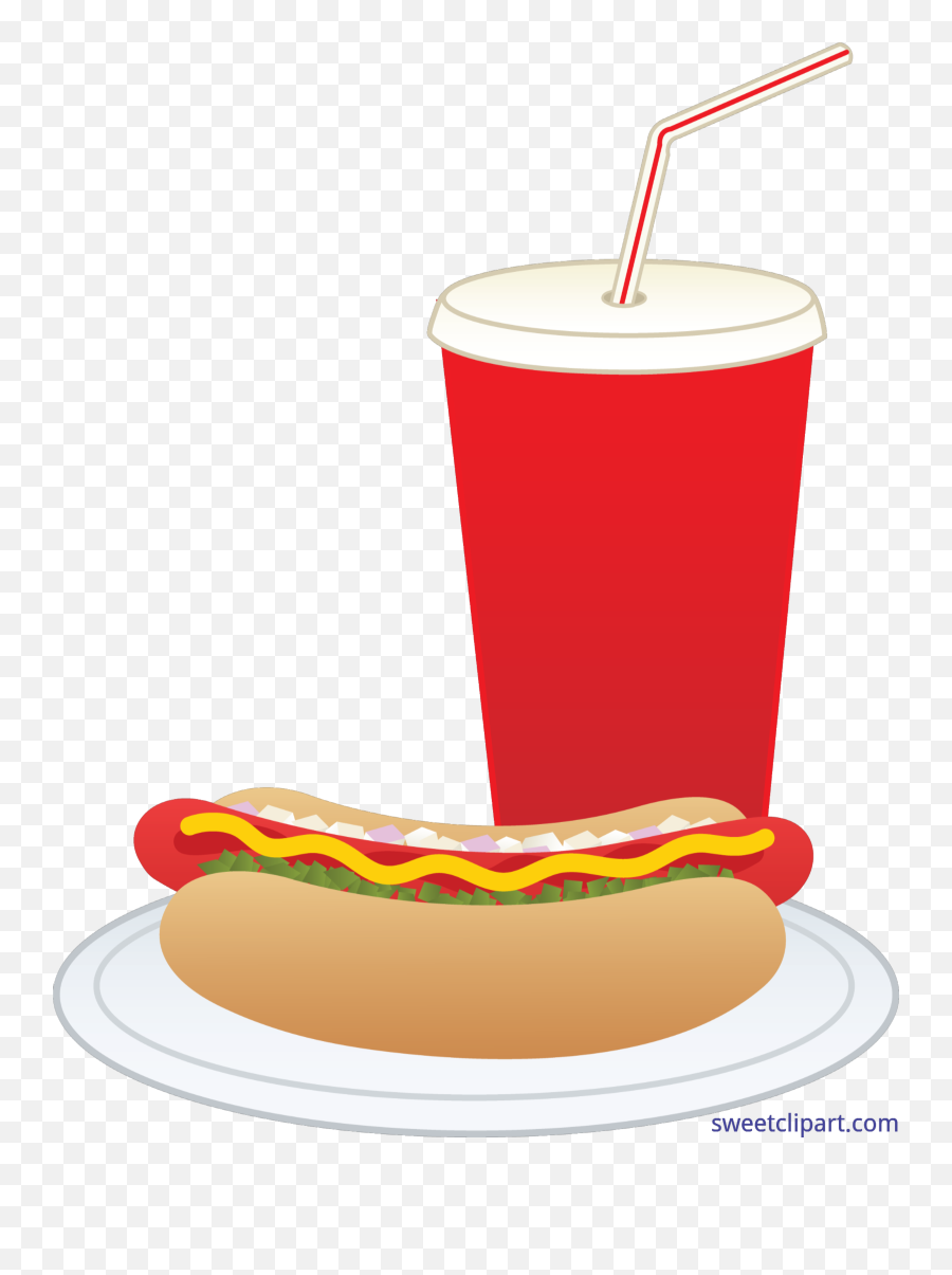 Hot Dog Clipart - Hot Dog And Pop Png,Hot Dog Clipart Png
