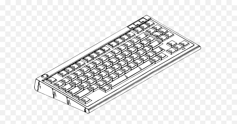 Keyboard Key Board - Computer Keyboard Clipart Black And White Png,Keyboard Png