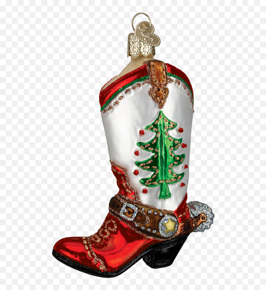 Christmas Cowboy Boot - Christmas Cowboy Boots Png,Cowboy Boot Png