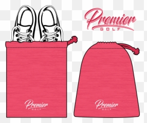 Distress Shoe Bag Salmon With Red Png
