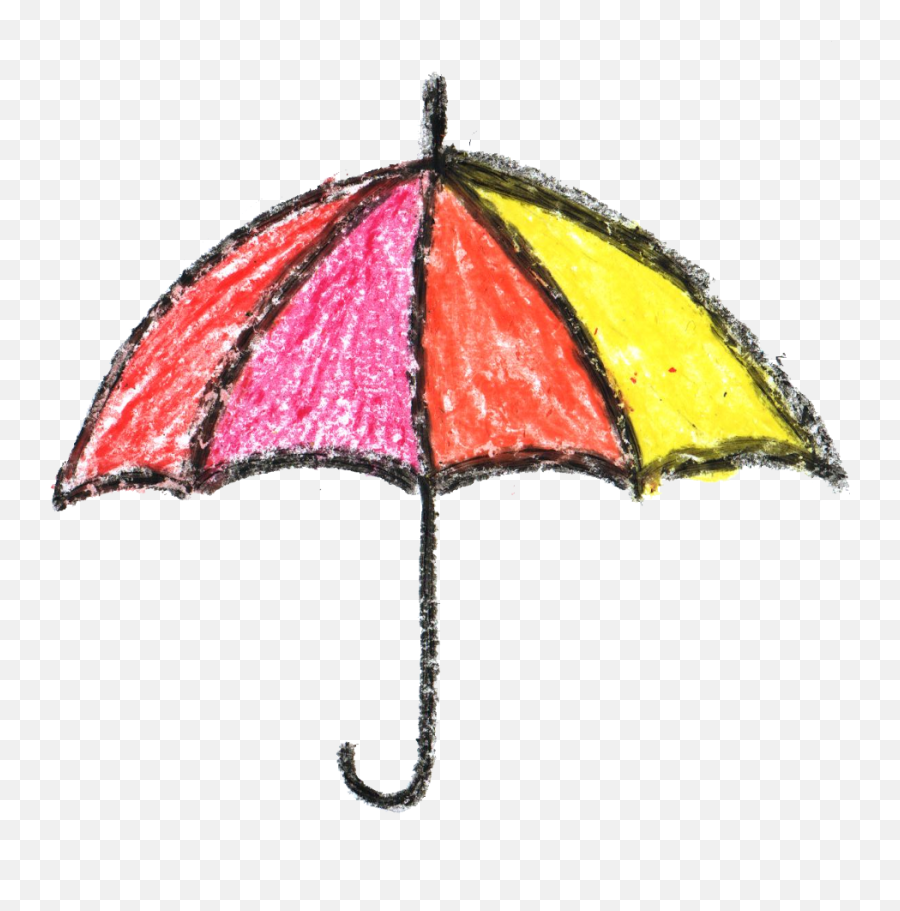 Umbrella Png Transparent - Crayon Drawing Transparent Transparent Crayon Drawing Png,Crayon Png