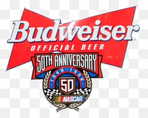 Nascar 50th Anniversary Budweiser Beer Tin Advertising - Language Png,Budweiser Logo Png