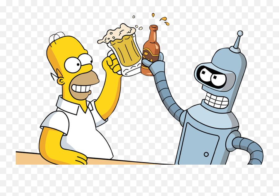 Futurama Png Free Image Mart - Homer Simpson And Bender,Homer Png