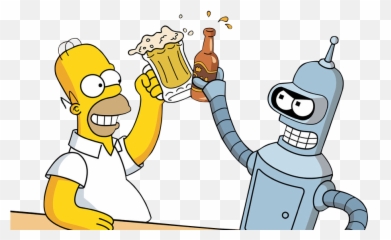 Futurama Png Free Image Mart - Homer Simpson And Bender,Homer Png