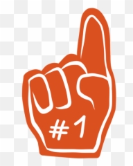 Finger Hand Number One Gesture Badge - Mano Numero 1 Png,Number One Png
