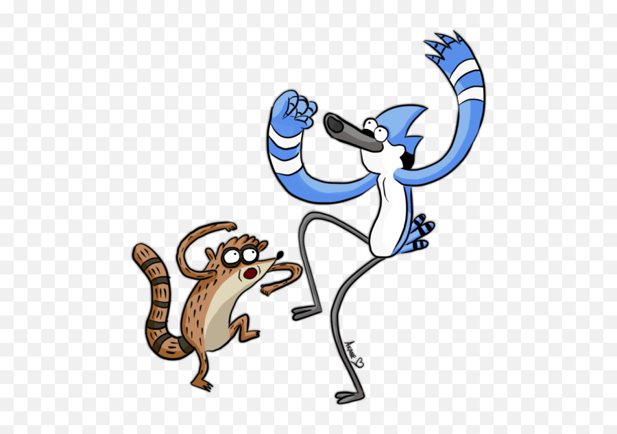 Download Mordecai Dancing With Rigby - Mordecai And Rigby Transparent Png,Mordecai Png