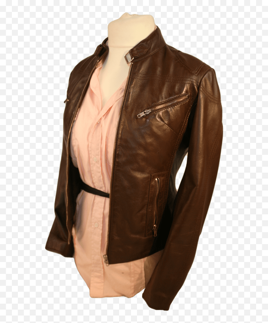 Ladies Vintage Style Biker Leather - Ladies Classic Leather Jackets Png,Icon Womens Leather Jacket