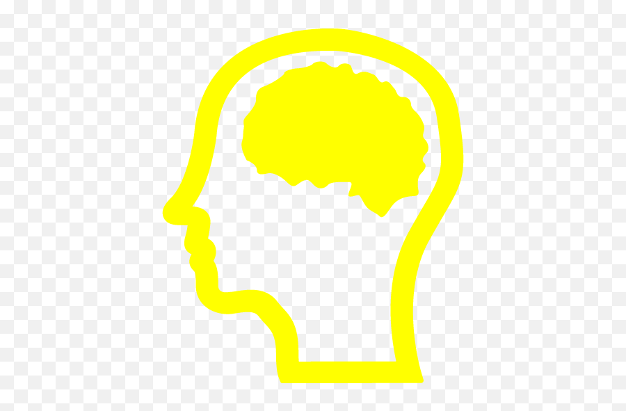 Yellow Brain 3 Icon - Free Yellow Brain Icons Yellow Brain Icon Png,Brain Lightbulb Icon