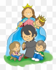 Mary Help Of Christians With Don Bosco Mario - Of Chrisitans Clipart png
