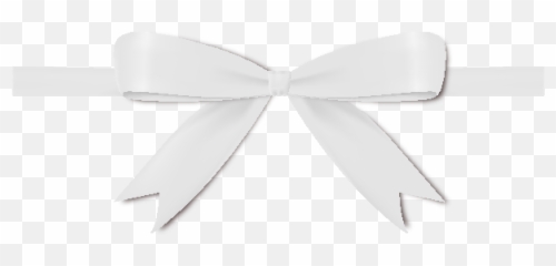 White Ribbon Bow Png 1 Image - Vector
