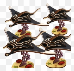 Manta Ray Fish Colored 3d Wooden Puzzle Touchwoodesign - Fictional Character png