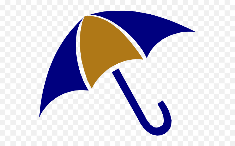 Umbrella Blue And Gold Clip Art - Vector Clip Rain Umbrella Clip Art Png,Umbrella Icon Png