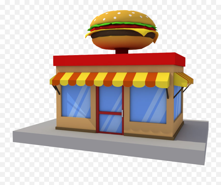 1 - Burger Restaurant Png,Cartoon Burger Png