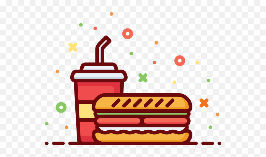 Best Premium Sandwich With Drink Illustration Download In - Burger Fries Clip Art Png,Sandwich Icon