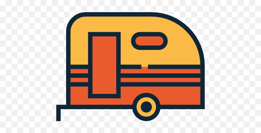Vehicle Camping Holidays Summer Transportation - Cravan Icon Png,Trailer Icon Png