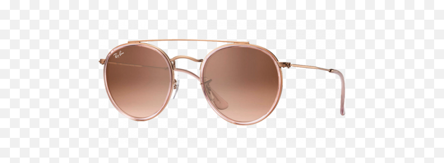 Ray - Ban Round Double Bridge Pink Gradient Brown Ray Ban Double Round Bridge Rosa Png,Color Design Fashion Icon Metallic