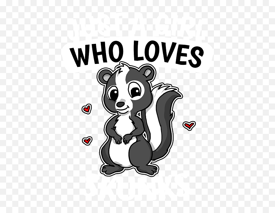 Just A Girl Who Loves Skunks Cute Skunk Costume Carry - All Pouch Skunk Costume Png,Skunk Icon