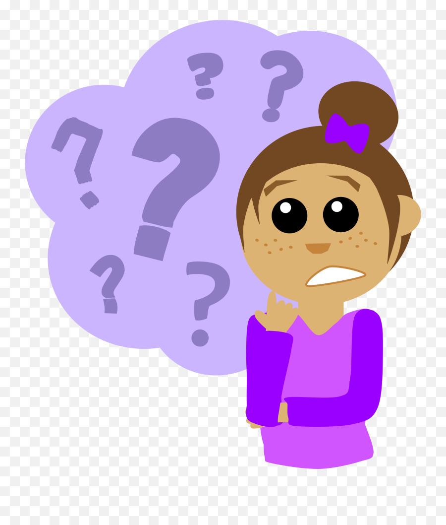 Thinking Woman Clipart - Question Clipart Png,Woman Clipart Png